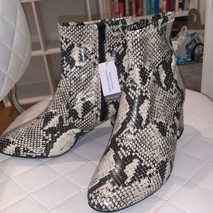 Snakeskin Booties BRAND NEW